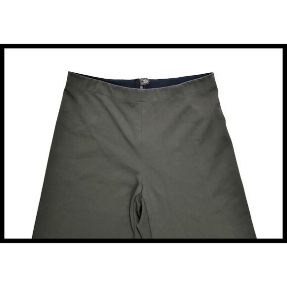 Lafayette 148 New York High Waist Wide Leg Ponte Knit Pants Olive Green Medium - Picture 2 of 9